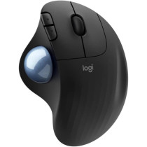 Logitech Ergo M575 Wireless Trackball Mouse Adjustable Ergonomic Design, Control and Move Text/Images/Files Between 2 Windows and Apple Mac Computers (Bluetooth or USB), Rechargeable, Graphite - Black