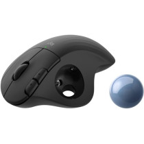 Logitech Ergo M575 Wireless Trackball Mouse Adjustable Ergonomic Design, Control and Move Text/Images/Files Between 2 Windows and Apple Mac Computers (Bluetooth or USB), Rechargeable, Graphite - Black