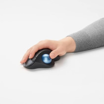 Logitech Ergo M575 Wireless Trackball Mouse Adjustable Ergonomic Design, Control and Move Text/Images/Files Between 2 Windows and Apple Mac Computers (Bluetooth or USB), Rechargeable, Graphite - Black