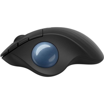 Logitech Ergo M575 Wireless Trackball Mouse Adjustable Ergonomic Design, Control and Move Text/Images/Files Between 2 Windows and Apple Mac Computers (Bluetooth or USB), Rechargeable, Graphite - Black