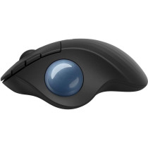 Logitech Ergo M575 Wireless Trackball Mouse Adjustable Ergonomic Design, Control and Move Text/Images/Files Between 2 Windows and Apple Mac Computers (Bluetooth or USB), Rechargeable, Graphite - Black