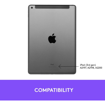Logitech iPad Air (3rd generation) Keyboard Case, Slim Folio with integrated wireless keyboard (Graphite)