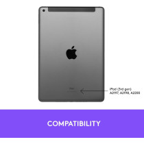 Logitech iPad Air (3rd generation) Keyboard Case, Slim Folio with integrated wireless keyboard (Graphite)