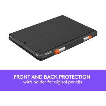 Logitech iPad Air (3rd generation) Keyboard Case, Slim Folio with integrated wireless keyboard (Graphite)