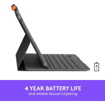 Logitech iPad Air (3rd generation) Keyboard Case, Slim Folio with integrated wireless keyboard (Graphite)