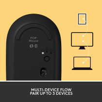 Logitech POP Mouse, Wireless Mouse with Customisable Emojis, SilentTouch Technology, Precision/Speed Scroll, Compact Design, Bluetooth, Multi-Device, OS Compatible - Blast.