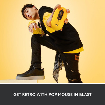 Logitech POP Mouse, Wireless Mouse with Customisable Emojis, SilentTouch Technology, Precision/Speed Scroll, Compact Design, Bluetooth, Multi-Device, OS Compatible - Blast.