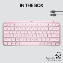 Logitech Mx Keys Mini Minimalist Wireless Illuminated Keyboard, Compact, Bluetooth, Backlit, Usb-C, Compatible With Apple Macos, Ios, Windows, Linux, Android, Metal Build - Rose, 920-010500