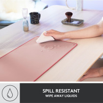 Logitech Desk Mat Studio Series, Multifunctional Large Pad, Extended MoUSe Mat, Office Protector With Anti Slip Base, Spill Resistant Durable Design, Dark Rose, 956-000053, Medium