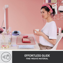 Logitech Desk Mat Studio Series, Multifunctional Large Pad, Extended MoUSe Mat, Office Protector With Anti Slip Base, Spill Resistant Durable Design, Dark Rose, 956-000053, Medium
