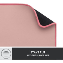 Logitech Desk Mat Studio Series, Multifunctional Large Pad, Extended MoUSe Mat, Office Protector With Anti Slip Base, Spill Resistant Durable Design, Dark Rose, 956-000053, Medium