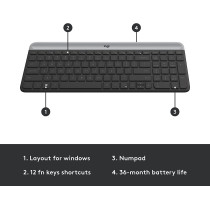 Logitech MK470 Slim Wireless Combo - Graphite