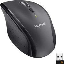 Logitech M705 Marathon Wireless Mouse Long 3 Year Battery Life, Ergonomic Sculpted Right-hand Shape, Hyper-fast Scrolling and USB Unifying Receiver, for Computers and Laptops, Dark Gray