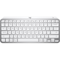 Logitech MX Keys Mini Minimalist Wireless Illuminated Keyboard, Compact, Bluetooth, Backlit, USB-C, Compatible with Apple macOS, iOS, Windows, Linux, Android, Metal Build - Pale Gray