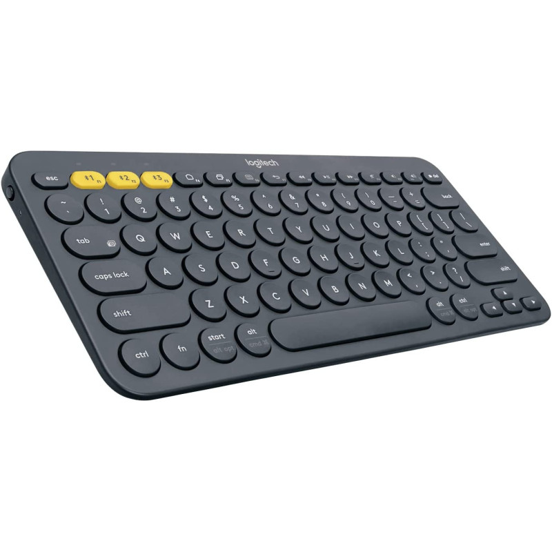 Logitech K380 Multi-Device Bluetooth Keyboard ? Windows, Mac, Chrome OS, Android, iPad, iPhone, Apple TV Compatible ? with FLOW Cross-Computer Control and Easy-Switch up to 3 Devices ? Dark Grey