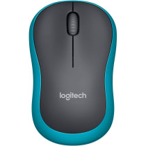 Logitech M185 Wireless Mouse, 2.4 GHz with USB Nano Receiver, 12 Month Battery Life, 1000 DPI Optical Tracking, For Left and Right Handers, Compatible with PC, Mac, Laptop - Blue