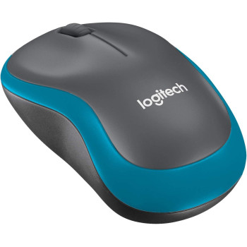 Logitech M185 Wireless Mouse, 2.4 GHz with USB Nano Receiver, 12 Month Battery Life, 1000 DPI Optical Tracking, For Left and Right Handers, Compatible with PC, Mac, Laptop - Blue