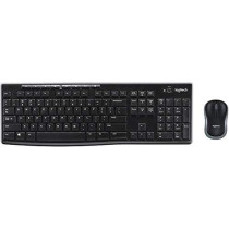 Logitech MK270 Wireless Keyboard and Mouse Combo for Windows, 2.4 GHz Wireless, Compact Wireless Mouse, 8 Multimedia and Shortcut Keys, 2-Year Battery Life, PC/Laptop, English/Arabic