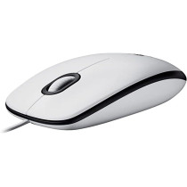Logitech M100 Wired USB Mouse, 3-Buttons,1000 DPI Optical Tracking, Ambidextrous, Compatible with PC, Mac, Laptop - White