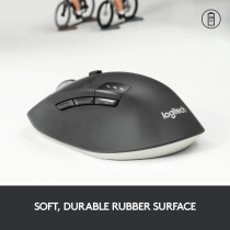 Logitech M720 Triathalon Multi-Device Wireless Mouse Easily Move Text, Images and Files Between 3 Windows and Apple Mac Computers Paired with Bluetooth or USB, Hyper-Fast Scrolling, Black
