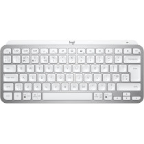 Logitech MX Keys Mini Wireless Illuminated Keyboard for Business, Compact, Logi Bolt Technology, Backlit, Rechargeable, Globally Certified, Windows/Mac/Chrome/Linux, QWERTY UK English - Light Grey