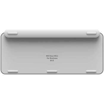 Logitech MX Keys Mini Wireless Illuminated Keyboard for Business, Compact, Logi Bolt Technology, Backlit, Rechargeable, Globally Certified, Windows/Mac/Chrome/Linux, QWERTY UK English - Light Grey