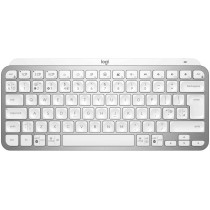 Logitech MX Keys Mini Wireless Illuminated Keyboard for Business, Compact, Logi Bolt Technology, Backlit, Rechargeable, Globally Certified, Windows/Mac/Chrome/Linux, QWERTY UK English - Light Grey