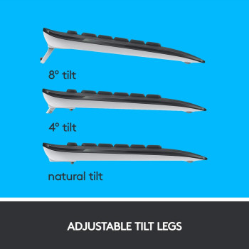 Logitech MK540 Wireless Keyboard and Mouse Combo for Windows, 2.4 GHz Wireless with Unifying USB-Receiver, Wireless Mouse, Multimedia Hot Keys, 3-Year Battery Life, PC/Laptop, INTL Layout