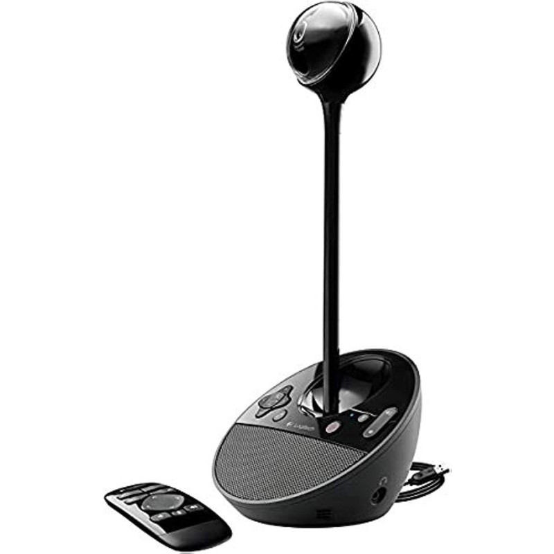 Logitech BCC950 Full HD 1080P Business Webcam Omnidirectional Speaker for Video Conference, Black