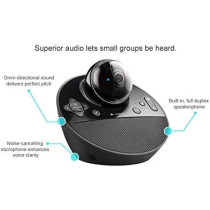Logitech BCC950 Full HD 1080P Business Webcam Omnidirectional Speaker for Video Conference, Black