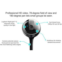 Logitech BCC950 Full HD 1080P Business Webcam Omnidirectional Speaker for Video Conference, Black