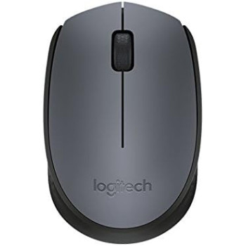 Logitech M171 Wireless Mouse For Windows, Mac And Chrome; 2.4 Ghz Wireless Connectivity, Plug-And-Play Connection, 12-Month Battery Life; Comfortable And Mobile; Grey, Silver, 910-004425, M170