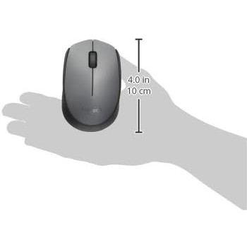 Logitech M171 Wireless Mouse For Windows, Mac And Chrome; 2.4 Ghz Wireless Connectivity, Plug-And-Play Connection, 12-Month Battery Life; Comfortable And Mobile; Grey, Silver, 910-004425, M170