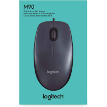 Logitech M90 Wired USB Mouse For PC Or Laptop 1000 DPI - Gray