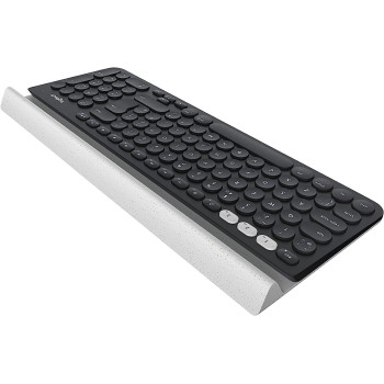 Logitech K780 Multi-Device Wireless Keyboard Quiet, QWERTY UK Layout - Dark Grey/White