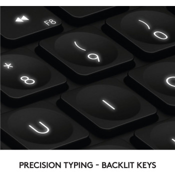 Logitech Craft Advanced Wireless Keyboard with Creative Input Dial and Backlit Keys, Dark grey and aluminum
