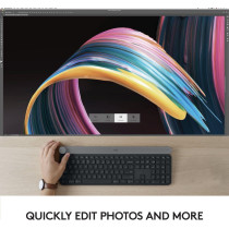 Logitech Craft Advanced Wireless Keyboard with Creative Input Dial and Backlit Keys, Dark grey and aluminum
