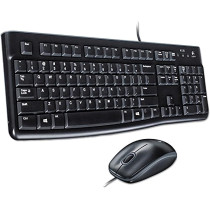 Logitech MK120 Wired Desktop Set Keyboard/Mouse USB Black LOG920002565
