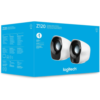 Logitech Stereo Speakers Z120, Usb Powered, White