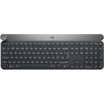 Logitech Craft Illuminated Wireless Keyboard, 2.4GHz Wireless and Bluetooth, Programmable Input Dial, Multi-Device, Automatic Backlit Keys, Rechargeable, PC/Mac/Laptop QWERTY UK Layout - Black