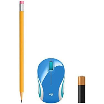 Logitech M187 Ultra Portable Wireless MoUSe, 2.4 Ghz With USb Receiver, 1000 Dpi Optical Tracking, 3-Buttons, Pc/Mac/Laptop - Blue