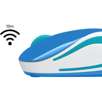 Logitech M187 Ultra Portable Wireless MoUSe, 2.4 Ghz With USb Receiver, 1000 Dpi Optical Tracking, 3-Buttons, Pc/Mac/Laptop - Blue