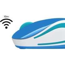 Logitech M187 Ultra Portable Wireless MoUSe, 2.4 Ghz With USb Receiver, 1000 Dpi Optical Tracking, 3-Buttons, Pc/Mac/Laptop - Blue