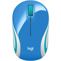 Logitech M187 Ultra Portable Wireless MoUSe, 2.4 Ghz With USb Receiver, 1000 Dpi Optical Tracking, 3-Buttons, Pc/Mac/Laptop - Blue