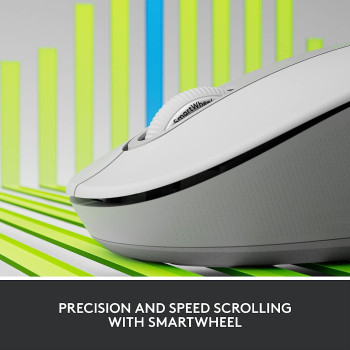 Logitech Signature M650 Wireless Mouse - for Small to Medium Sized Hands, SmartWheel Scrolling, Bluetooth, 24-Month Battery, Silent Clicks, Customizable Side Buttons, Contoured Shape - Off White