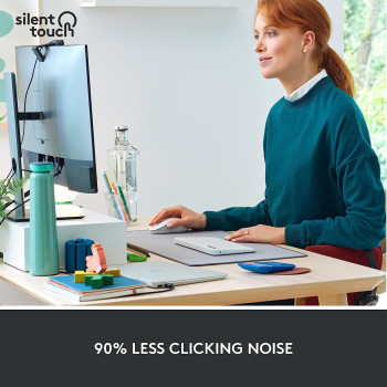 Logitech Signature M650 Wireless Mouse - for Small to Medium Sized Hands, SmartWheel Scrolling, Bluetooth, 24-Month Battery, Silent Clicks, Customizable Side Buttons, Contoured Shape - Off White