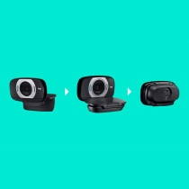 Logitech HD Laptop Webcam C615 with Fold-and-Go Design, 360-Degree Swivel, 1080p Camera