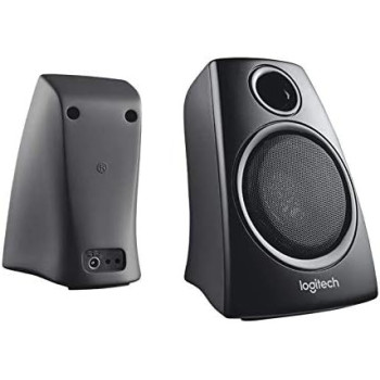 Logitech Z130 PC Speakers, Full Stereo Sound, Strong Bass, 10 Watts Peak Power, 3.5mm Audio Input, Headphone Jack, Volume Controls, UK Plug, Computer/TV/Smartphone/Tablet - Black