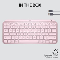 Logitech USB -c Backlit Mx Keys Wireless Illuminated Keyboard - Rose