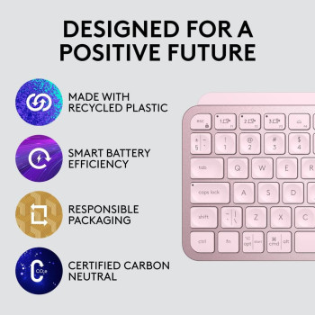 Logitech USB -c Backlit Mx Keys Wireless Illuminated Keyboard - Rose